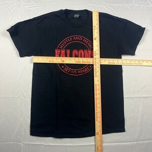 Gildan Falcons Hustle Heart Set Us Apart Graphic Tee Shirt Black Men's Large
